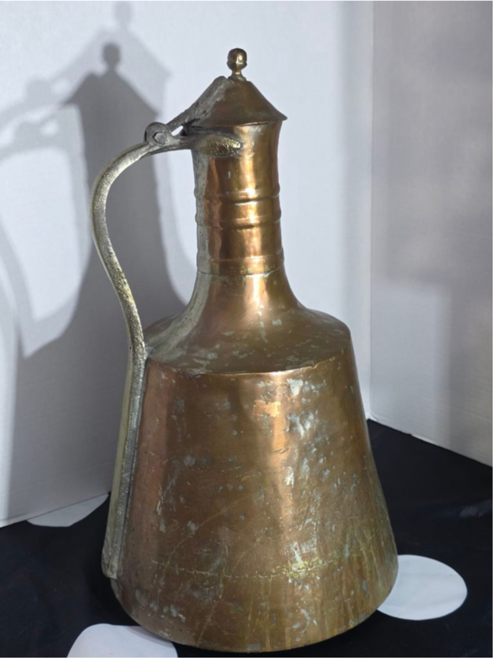 Antique Ottoman Copper Ewer - 19th Century Hand-Hammered Middle
Eastern Dallah